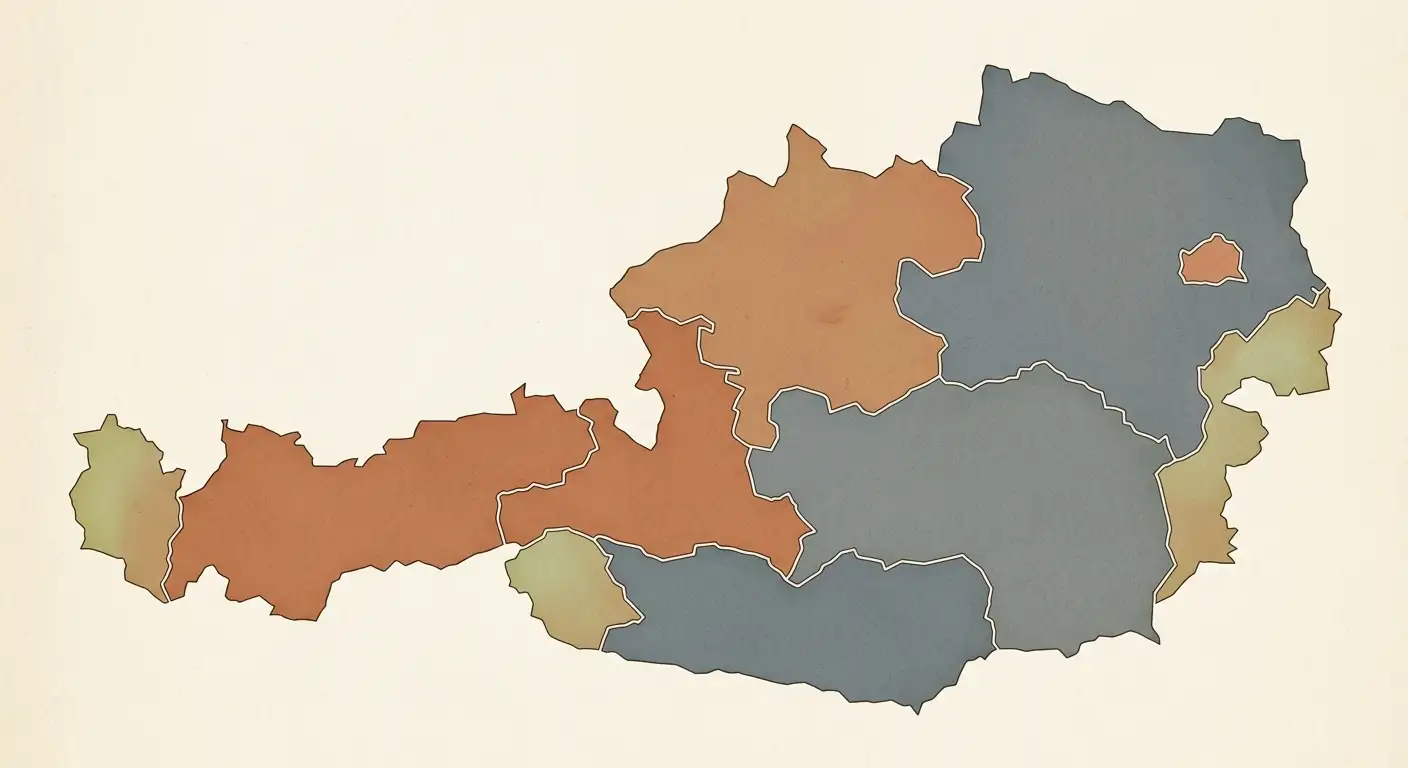 Karte der österreichischen Bundesländer mit Markierung der Bundesländer mit und ohne kleines Glücksspiel